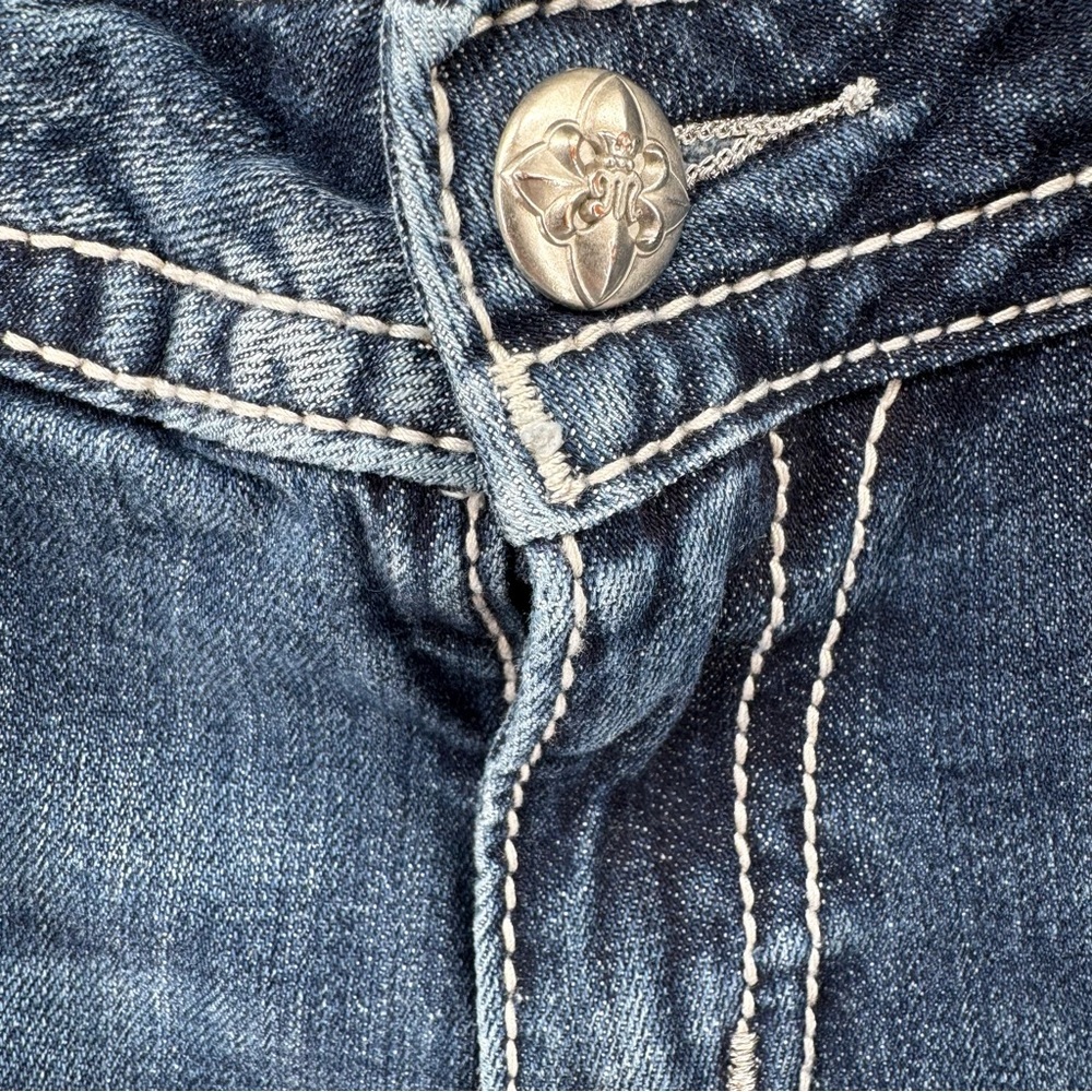 Vintage Y2k Miss Me Wilde Aztec Embroidered Diamond Mid-Rise Bootcut Jeans 31x34 - Picture 8 of 13